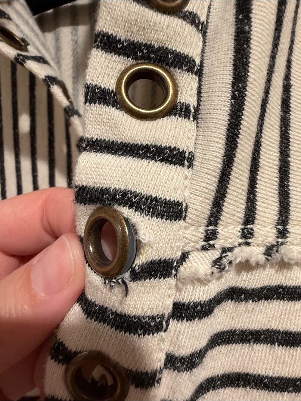 Anthropologie (Pilcro) Black & White Striped Lightweight Top, Size Medium - Picture 3 of 3